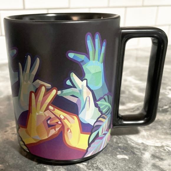 Starbucks Coffee Co Seattle WA 2021, ASL American Sign Language Mug - Picture 2 of 6